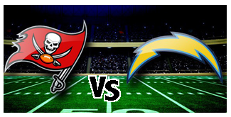 Los Angeles Chargers, Formerly San Diego Chargers vs. The Tampa Bay Buccaneers BuccaneersFan