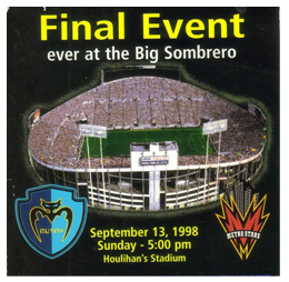 Final event in Tampa Stadium September 13, 1998