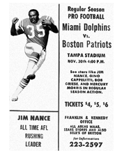 Tampa Exhibition Game Miami Dolphins vs. Boston Patriots