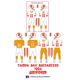 1992 Tampa Bay Buccaneers Uniform - Click To View Larger Image
