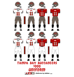 1999 Tampa Bay Buccaneers Uniform - Click To View Larger Image