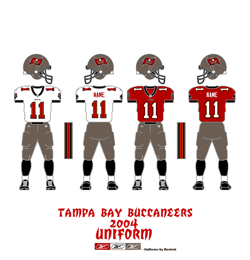 2004 Tampa Bay Buccaneers Uniform - Click To View Larger Image