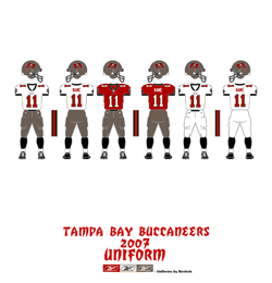 2007 Tampa Bay Buccaneers Uniform - Click To View Larger Image