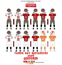 2009 Tampa Bay Buccaneers Uniform - Click To View Larger Image
