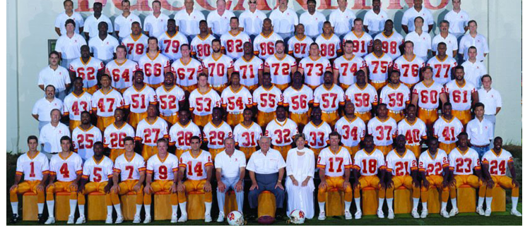 1992 Season 17 Tampa Buccaneers Team Picture