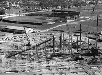 Tampa Stadium construction, Jan. 1967