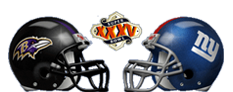 2001 Superbowl XXXV hosted in Raymond James Stadium NY Giants vs Baltimore Ravens