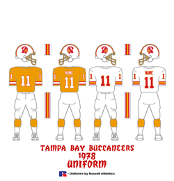 1978 Tampa Bay Buccaneers Uniform - Click To View Larger Image