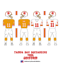 1986 Tampa Bay Buccaneers Uniform - Click To View Larger Image