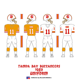 1987 Tampa Bay Buccaneers Uniform - Click To View Larger Image