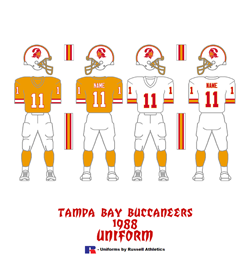 1988 Tampa Bay Buccaneers Uniform - Click To View Larger Image