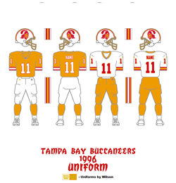 1996 Tampa Bay Buccaneers Uniform - Click To View Larger Image