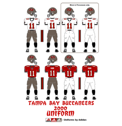 2000 Tampa Bay Buccaneers Uniform - Click To View Larger Image