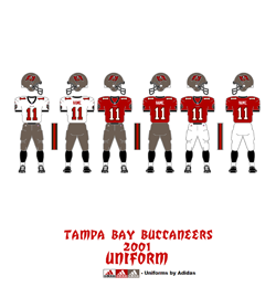 2001 Tampa Bay Buccaneers Uniform - Click To View Larger Image