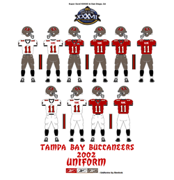 2002 Tampa Bay Buccaneers Uniform - Click To View Larger Image