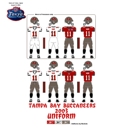 2003 Tampa Bay Buccaneers Uniform - Click To View Larger Image