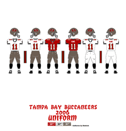 2006 Tampa Bay Buccaneers Uniform - Click To View Larger Image