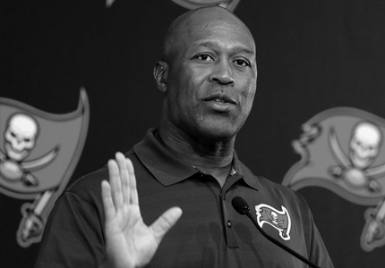 Buccaneers Head Coach Lovie Lee Smith from 2014 to 2015 - The Ultimate Tampa Bay Buccaneers Fan Site, Historical Archive, Every Coach, Every Season, BUCS Fanatical Fans - BUCS Coaching History 1976-Present.